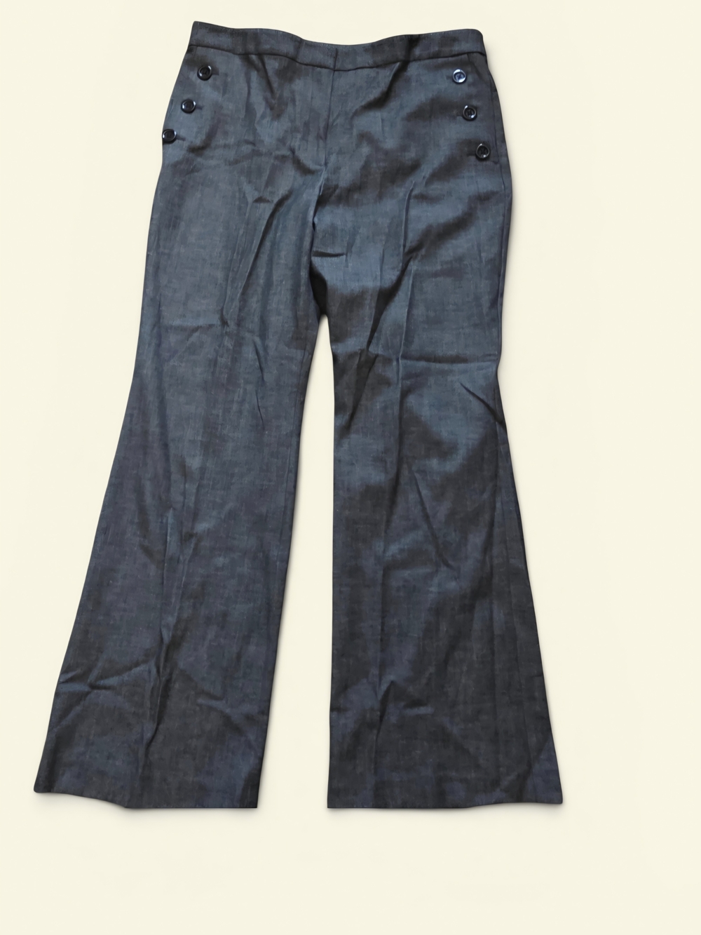 Ann Taylor Factory Gray Wide-Leg Trousers
